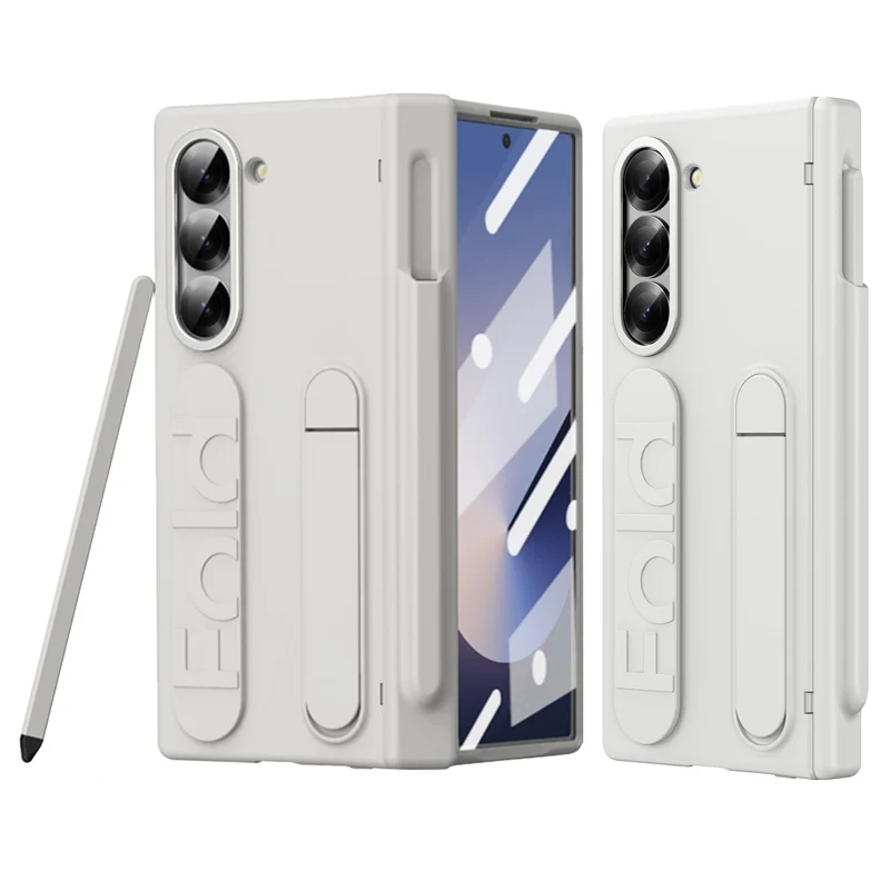 NINKI für Fold 6 handschlaufe Case mit Stift und Halter Samsung Galaxy Z fold 6 hülle mit Armband Ga