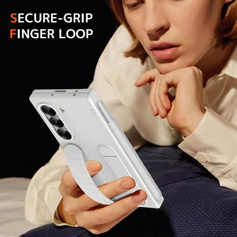 NINKI für Fold 6 handschlaufe Case mit Stift und Halter Samsung Galaxy Z fold 6 hülle mit Armband Ga