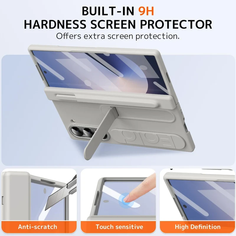 NINKI für Fold 6 handschlaufe Case mit Stift und Halter Samsung Galaxy Z fold 6 hülle mit Armband Ga