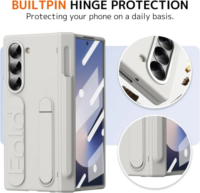 NINKI für Fold 6 handschlaufe Case mit Stift und Halter Samsung Galaxy Z fold 6 hülle mit Armband Ga