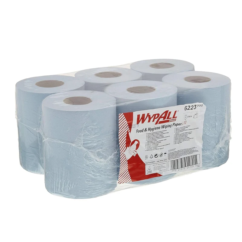 WypAll 6221 Reach Dispenser, Black (1 Dispenser) + WypAll 6223 Lebensmittel- und Hygiene-Wischpapier
