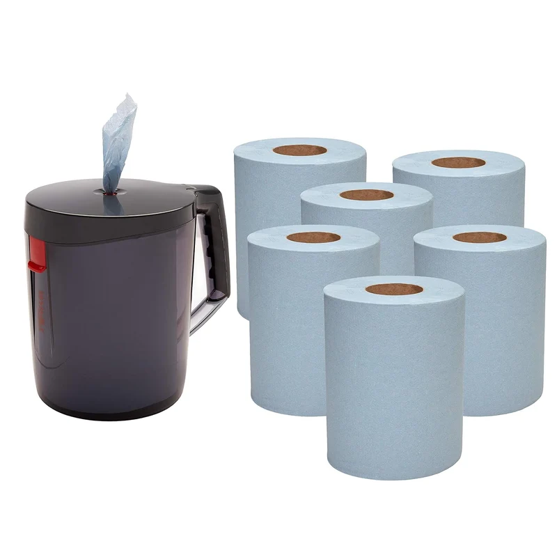 WypAll 6221 Reach Dispenser, Black (1 Dispenser) + WypAll 6223 Lebensmittel- und Hygiene-Wischpapier