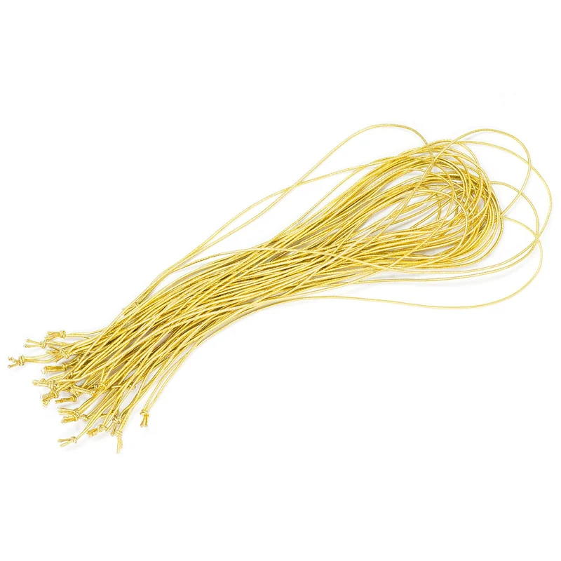 TATMOTIVE PREMIUM Metallic Gummibänder für Einladungskarten, 500 Stück - Gold, 500 Stück