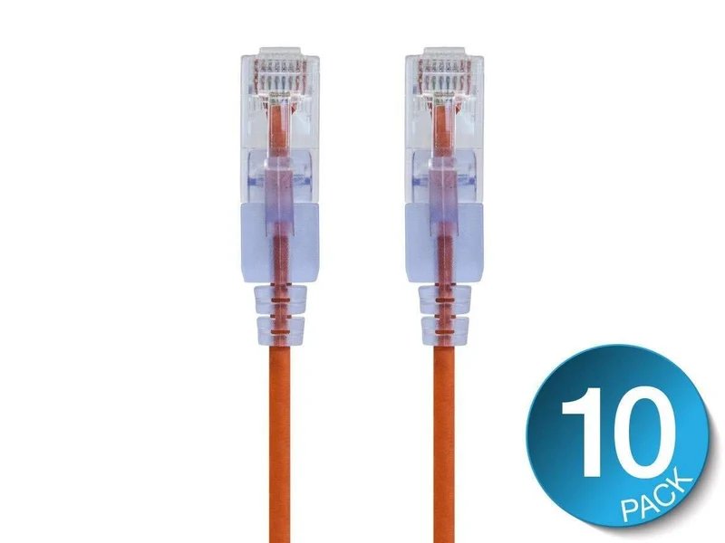Monoprice Cat6A Ethernet-Patchkabel – Snagless RJ45, 550 MHz, 10 G, UTP, reiner blanker Kupferdraht,