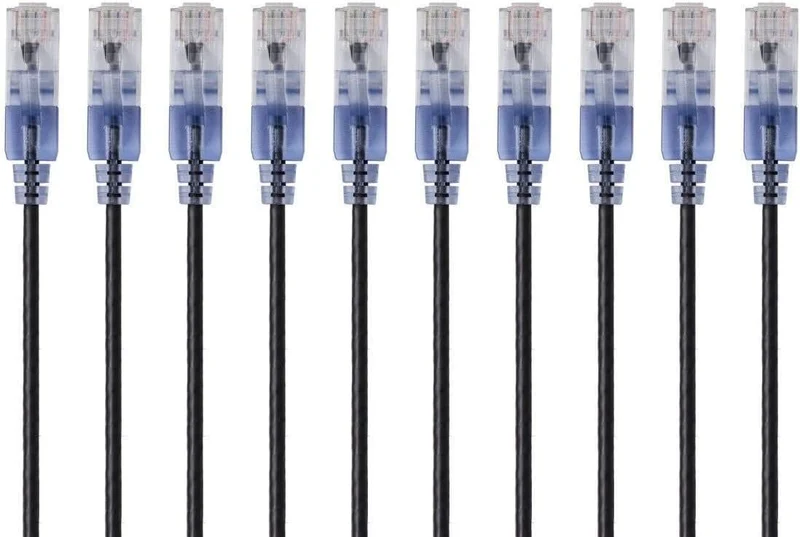 Monoprice Cat6A Ethernet-Patchkabel – Snagless RJ45, 550 MHz, 10 G, UTP, reiner blanker Kupferdraht,
