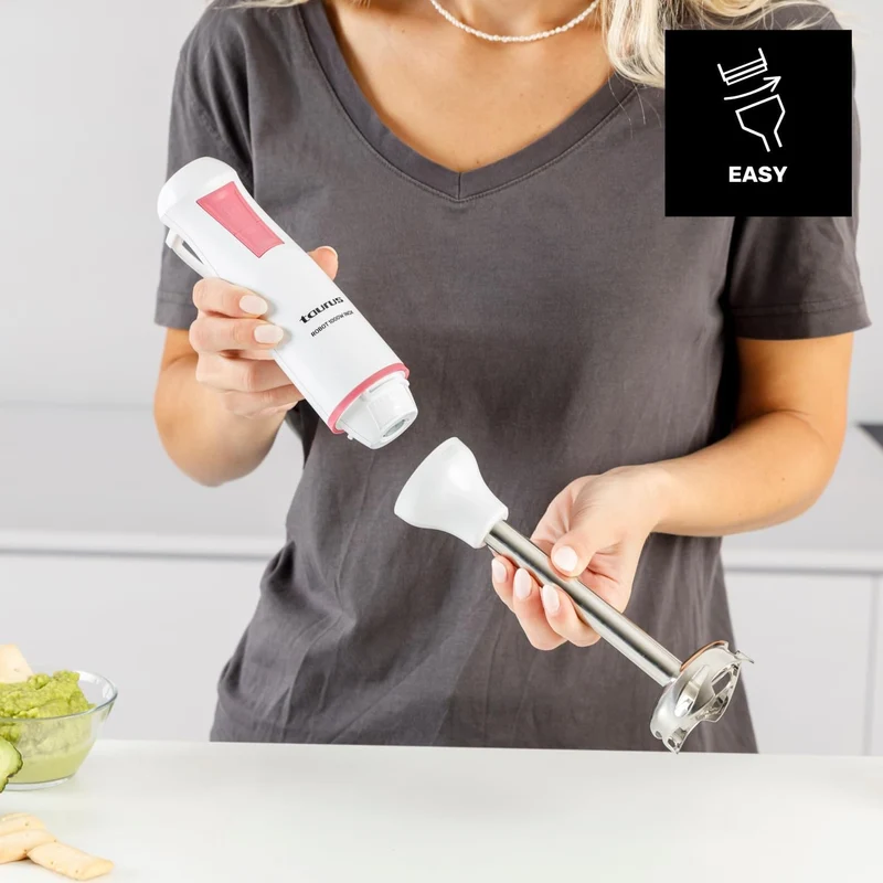 Taurus – Handmixer Robot 1000 Edelstahl| 2 Geschwindigkeitsstufen + Turbo| Edelstahlklingen| Spritzs