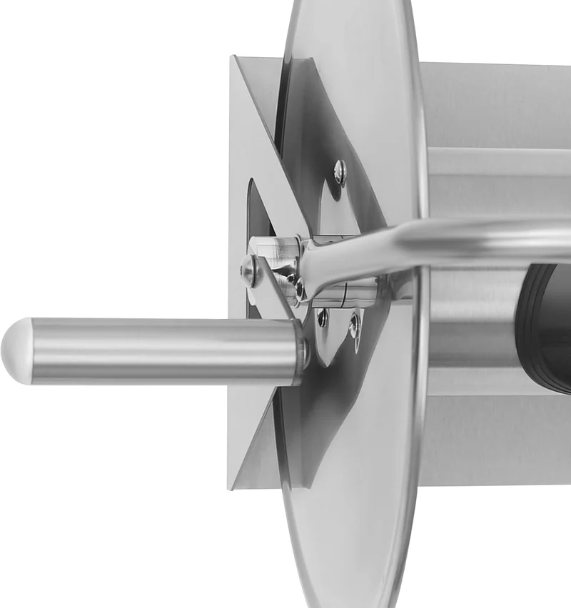 Professionelle Metall-Schlauchtrommel Manuell Schlauchaufroller mit Kurbel Edelstahl Schlauchtrommel