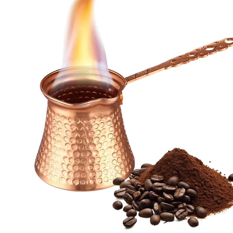 Generisch Türkische Kupfer Kaffeekanne 0.096 Liter Brown Kaffeekanne