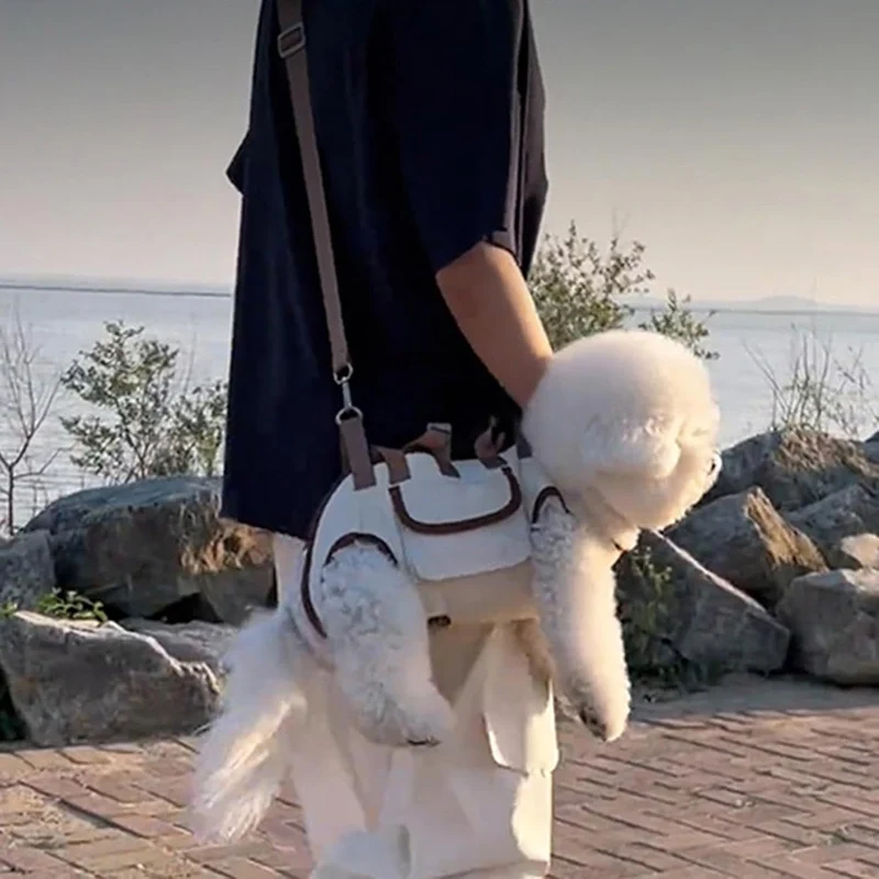 Hundetasche Mit Hunde Weste, Haustierweste Mit Riemen Für Kleiners Hunde Und Katzen, Tragbare Umhäng
