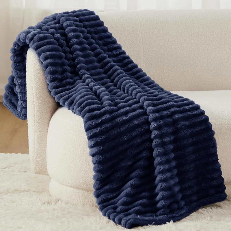 BEDSURE Kuscheldecke Flauschig Decke Fleecedecke – Weiche Warme Grobe Korddecke Gemütlicher Überwurf