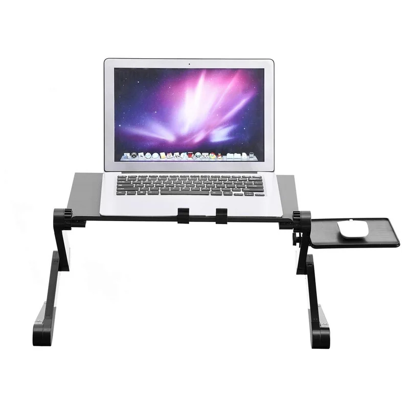 Ejoyous Laptopständer Höhenverstellbar, Aluminium Notebooktisch Laptoptisch mit Maus-Plattform Klapp