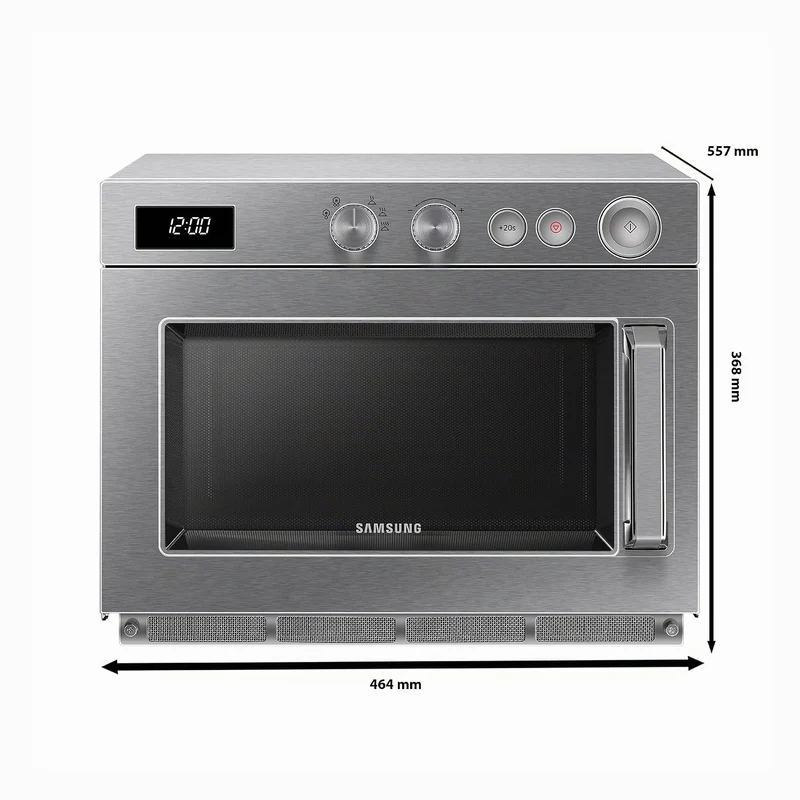 SARO SAMSUNG Mikrowelle für Gastronomie – 26 L – 1500 W – 5 Leistungsstufen – Edelstahl/Keramik – Dr