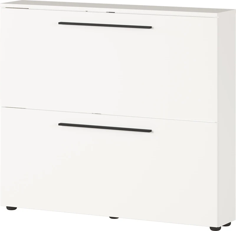 Germania Schuhschrank 2575-84 GW-Utah, in Weiss, mit Platz für 8 Paar Schuhe, geringe Tiefe, ideal f