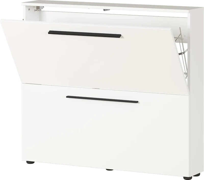 Germania Schuhschrank 2575-84 GW-Utah, in Weiss, mit Platz für 8 Paar Schuhe, geringe Tiefe, ideal f