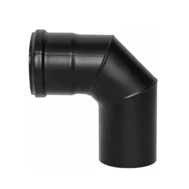 90° Bogen emailliert für Pelletöfen 80 mm
