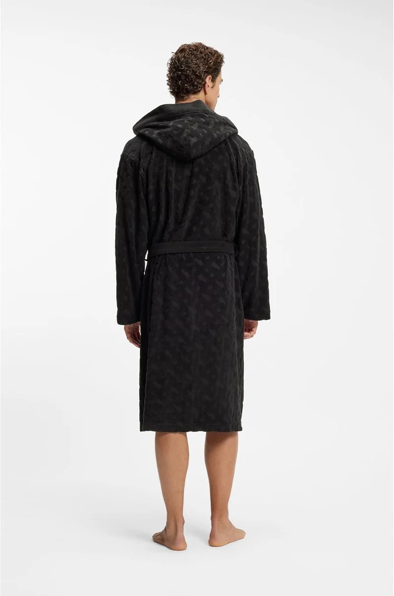 BOSS Herren Fashion Robe Morgenmantel aus Baumwoll-Mix mit Terry-Struktur und Monogramm-Muster XL -0