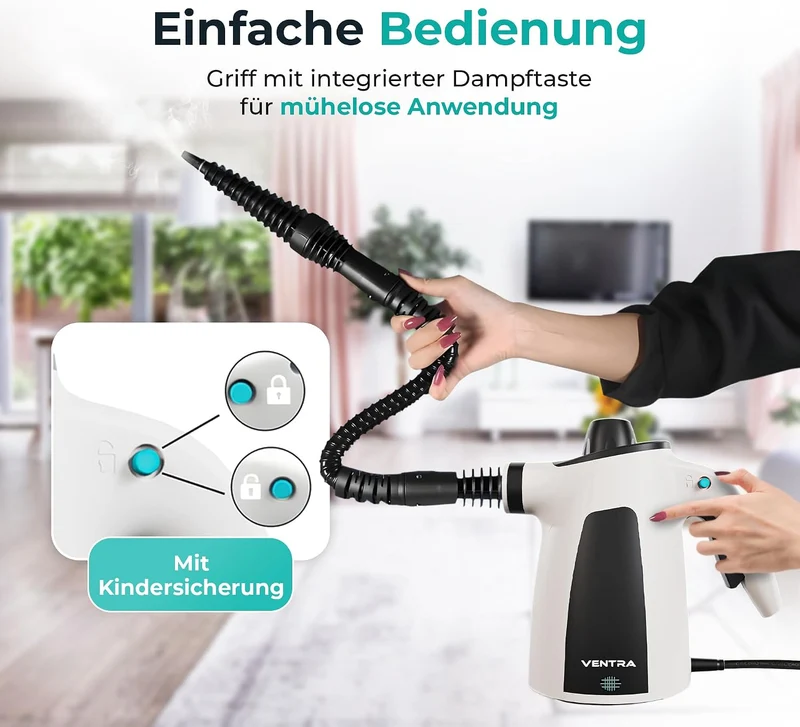 VENTRA® 15-teilig Dampfreiniger – Handdampfreiniger – 3.5 Bar