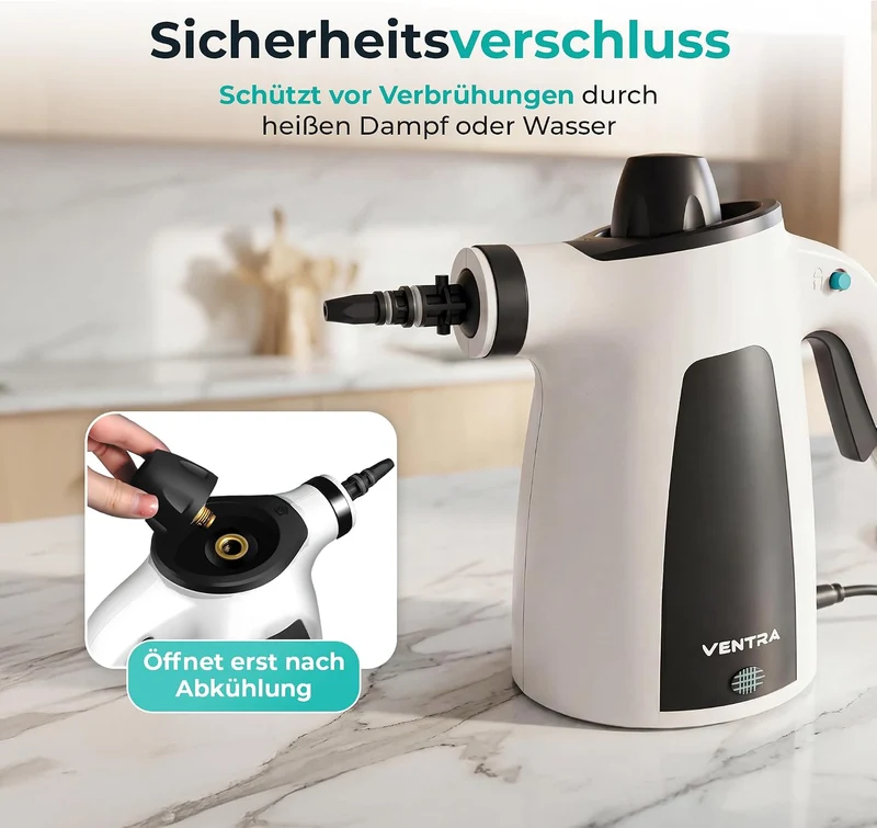 VENTRA® 15-teilig Dampfreiniger – Handdampfreiniger – 3.5 Bar