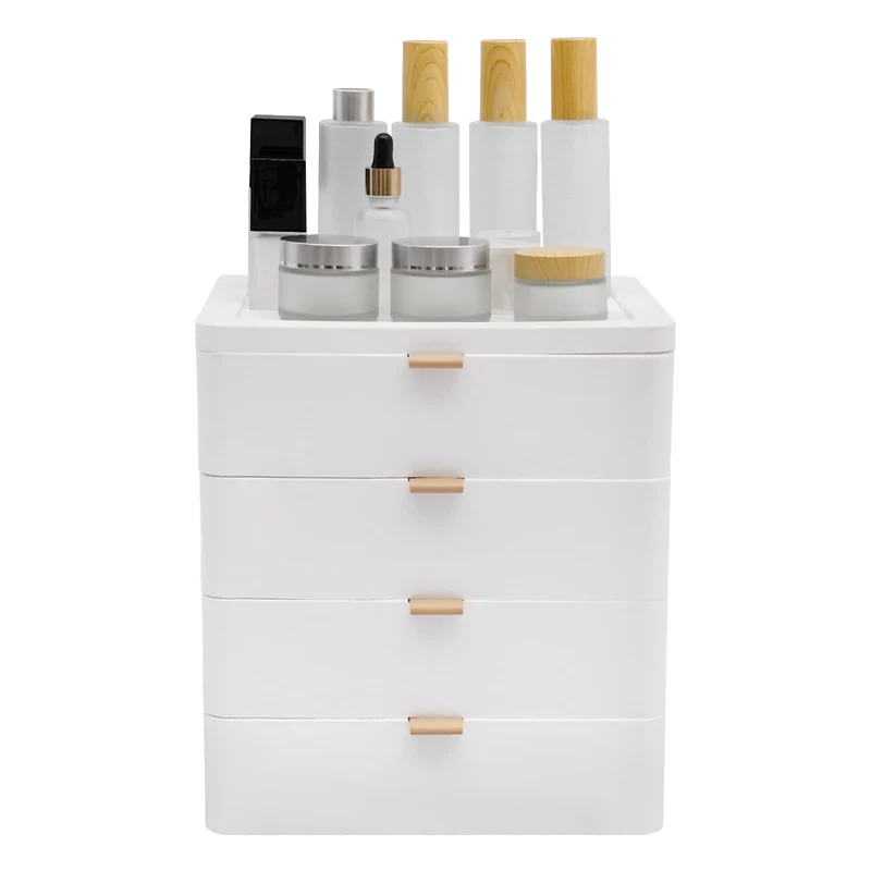 Schreibtisch-Organizer 4 Schubladen Aufbewahrungsbox PP Organizer-Aktenschränke Kunststoff Schublade