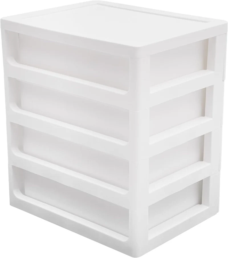 Schreibtisch-Organizer 4 Schubladen Aufbewahrungsbox PP Organizer-Aktenschränke Kunststoff Schublade
