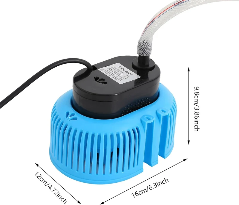 Poolabdeckpumpe Tauchpumpe 3000L/h Poolabdeckung Pumpe 75W Entwässerung | Kupfermotor befreit die Pl