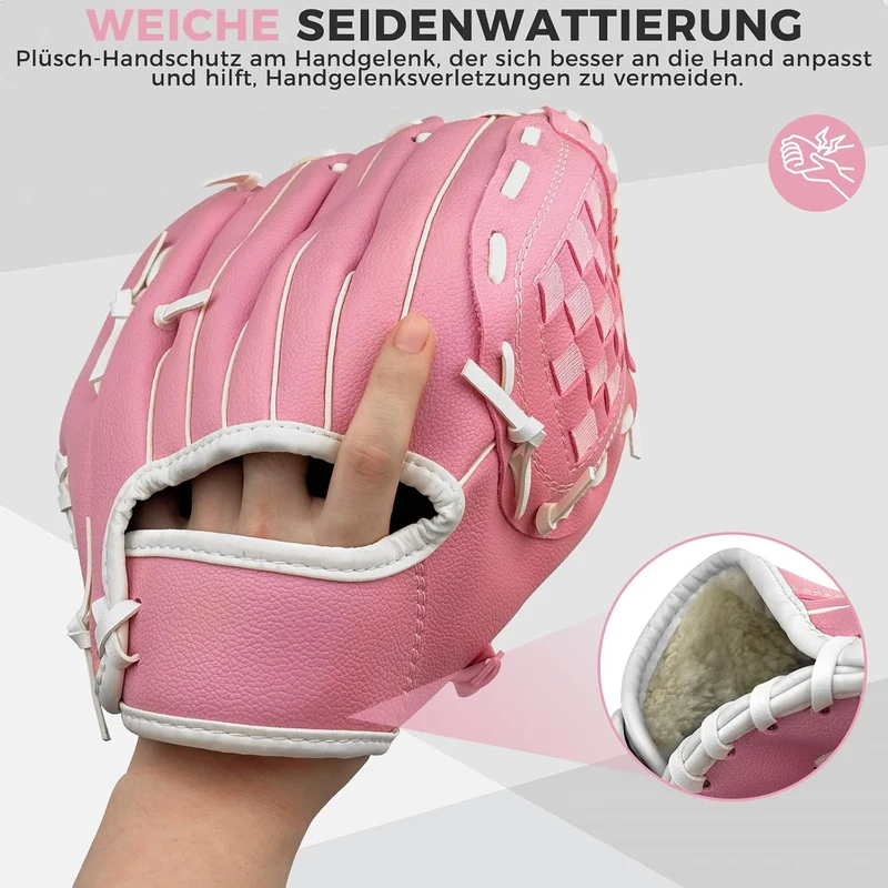 LeapBeast Baseball Handschuhe, Softball Handschuhe mit 1 Ball, Baseball Training Wettbewerb Handschu