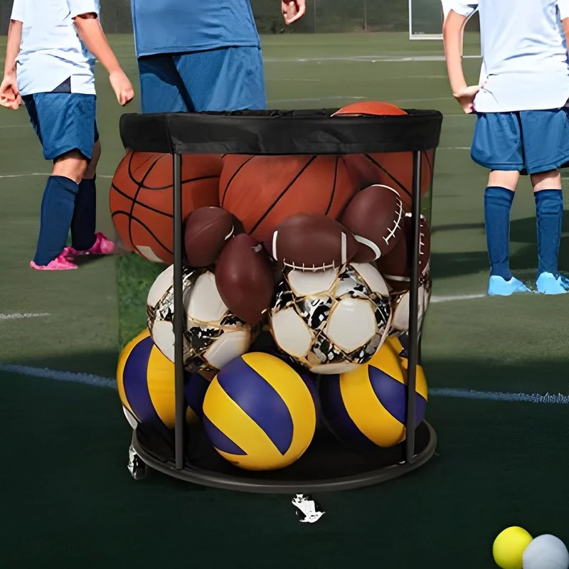 Ballaufbewahrung - Ballkorb,Tragbarer Korb Organizer Box, Trainingszubehör Und Spielsachen, Grosser