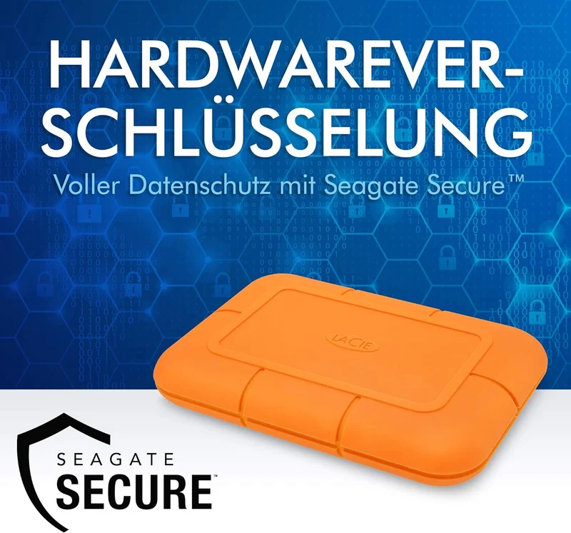 LaCie Rugged SSD externe SSD 2TB, 2.5 Zoll, PC & Mac, inkl. USB-C w/o USB-A Kabel, inkl. 3 Jahre Res