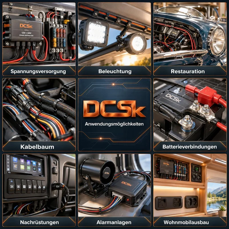 DCSk Fahrzeugleitung - 10mm² - 5m - FLRY B asymmetrisch - 10 mm² - KFZ Kabel Litze - Rot - 10mm2 10m