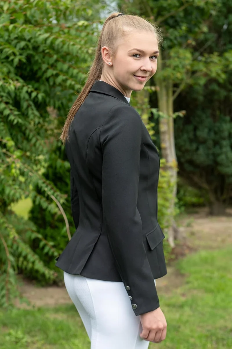HKM 3341 Turnierjacket Marburg, Reitjacket Reitjacke schwarz Damen 48 48 Schwarz, 48 Schwarz