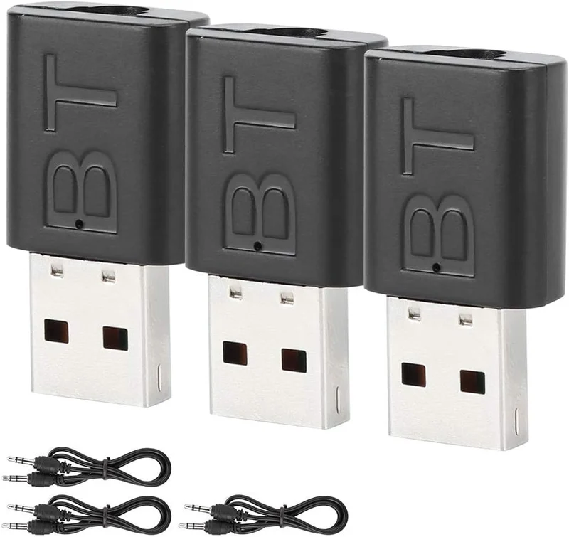 Bluetooth-Empfänger Sender, 3PCS KN320 Bluetooth 5.0 Adapter Drahtloser Audioempfänger für Computer