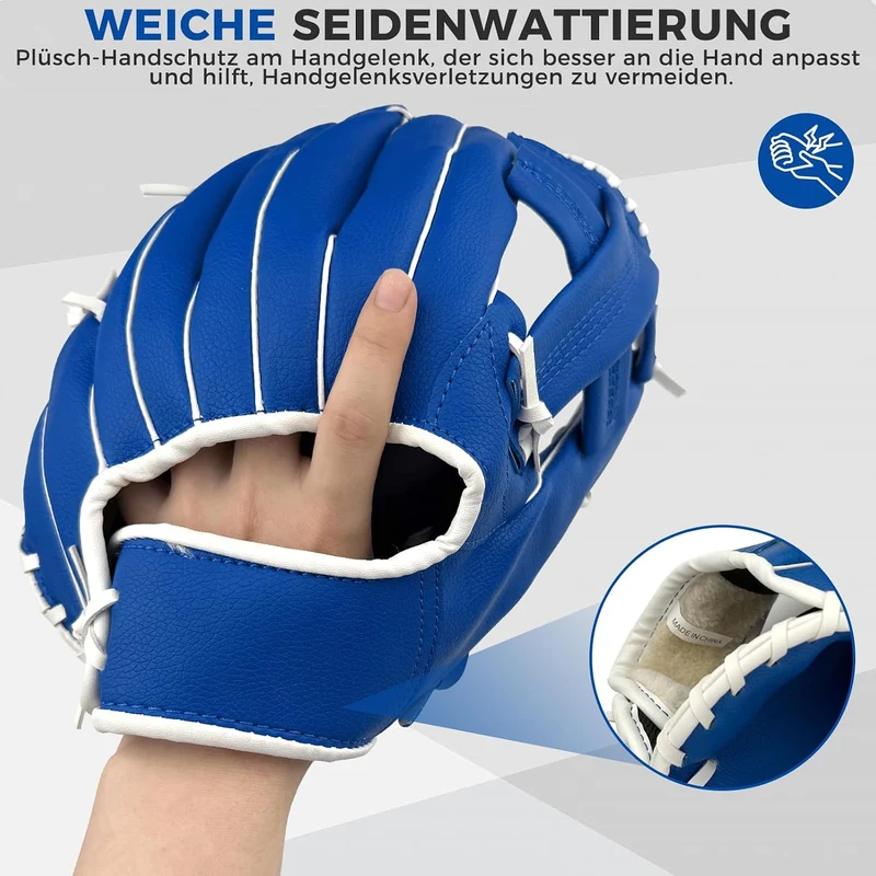 LeapBeast Baseball Handschuhe, Softball Handschuhe mit 1 Ball, Baseball Training Wettbewerb Handschu