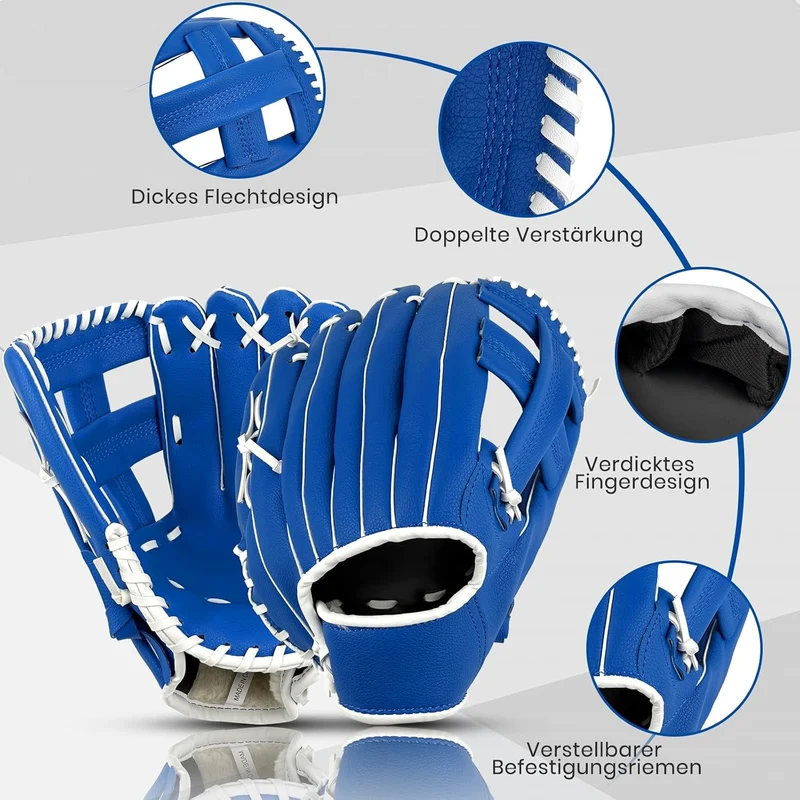 LeapBeast Baseball Handschuhe, Softball Handschuhe mit 1 Ball, Baseball Training Wettbewerb Handschu