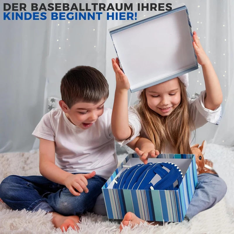 LeapBeast Baseball Handschuhe, Softball Handschuhe mit 1 Ball, Baseball Training Wettbewerb Handschu