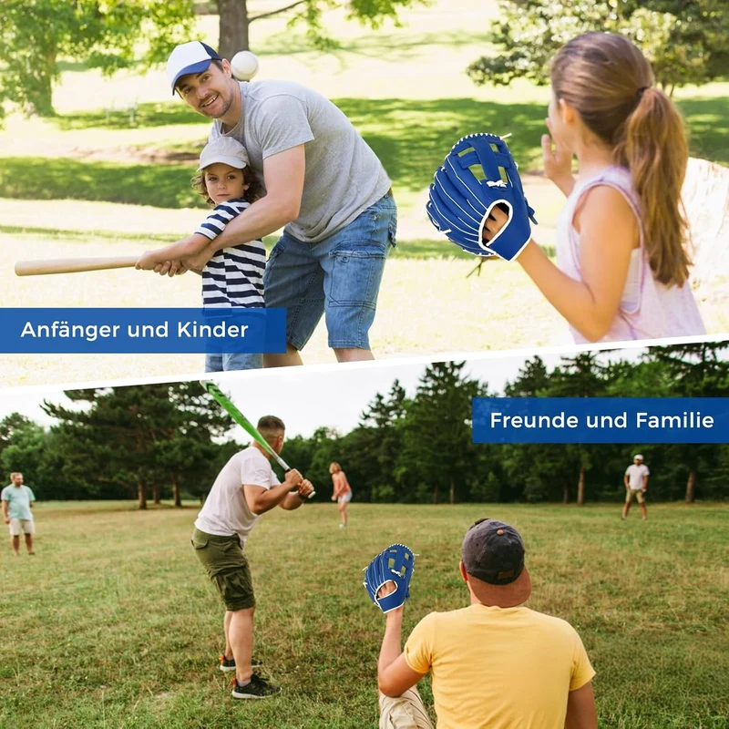 LeapBeast Baseball Handschuhe, Softball Handschuhe mit 1 Ball, Baseball Training Wettbewerb Handschu