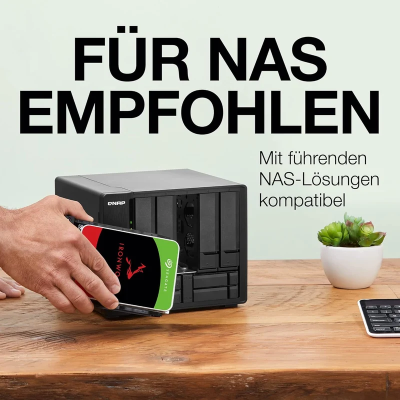 Seagate IronWolf 10TB, NAS interne Festplatte, HDD, 3.5 Zoll, 7200 U/Min, CMR, 256 MB Cache, SATA 6G