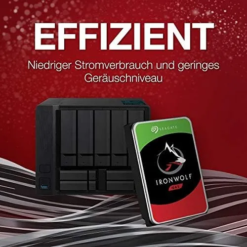 Seagate IronWolf 10TB, NAS interne Festplatte, HDD, 3.5 Zoll, 7200 U/Min, CMR, 256 MB Cache, SATA 6G