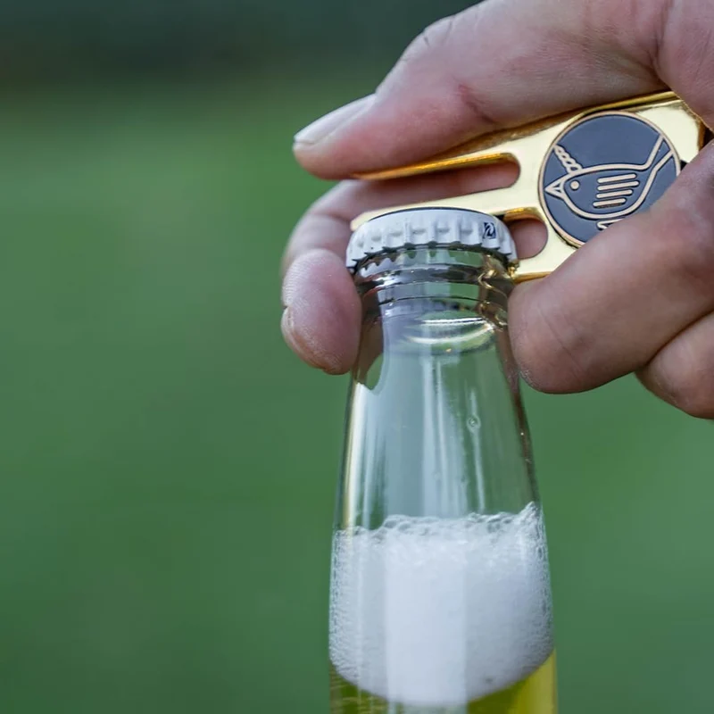 Birdicorn Golf Divot Repair Tool & Golf Ball Marker 6-in-1 Golf Divot Tool Gold, Gold