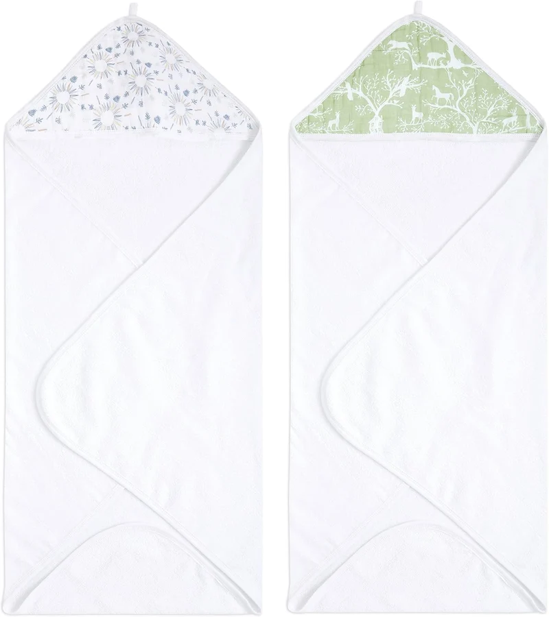aden + anais™ Essentials Kapuzenhandtuch Harmony in 2er-Packung, Harmony