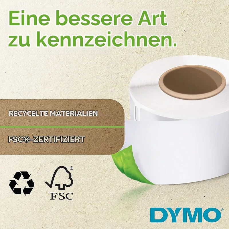 DYMO Original LabelWriter Hochleistungs-Etiketten | 59 mm x 102 mm | weisses Kunststoff-Etikett | Ro