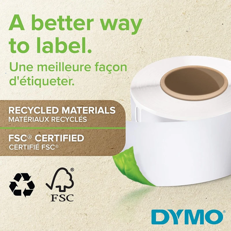 DYMO Original LabelWriter Hochleistungs-Etiketten | 59 mm x 102 mm | weisses Kunststoff-Etikett | Ro