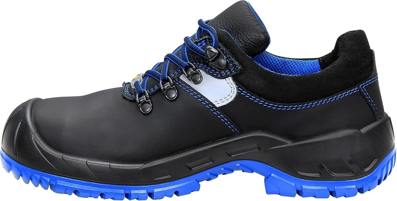 ELTEN Sicherheitsschuhe ALESSIO XXW Low ESD S3, Damen und Herren, Lederschuh, robust, Blau, Stahlkap
