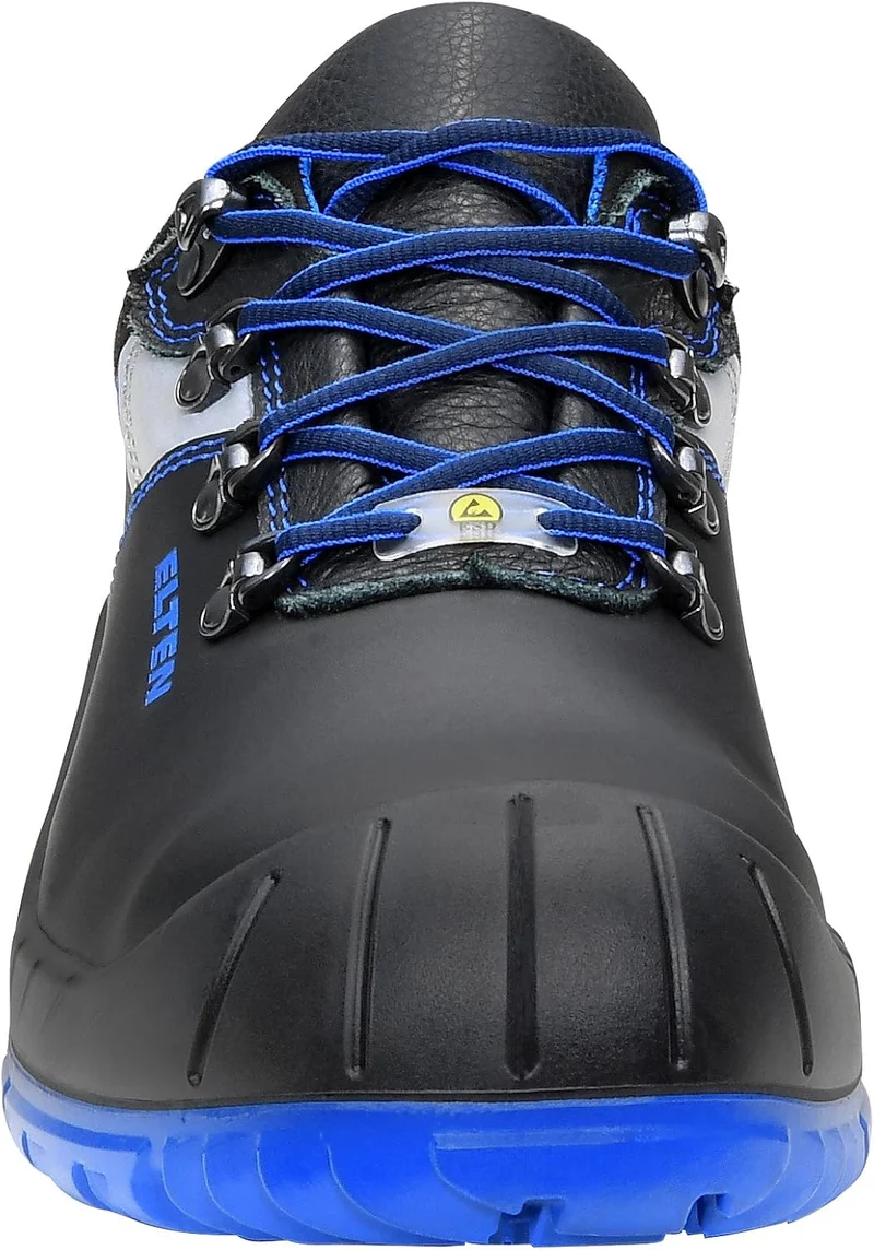 ELTEN Sicherheitsschuhe ALESSIO XXW Low ESD S3, Damen und Herren, Lederschuh, robust, Blau, Stahlkap