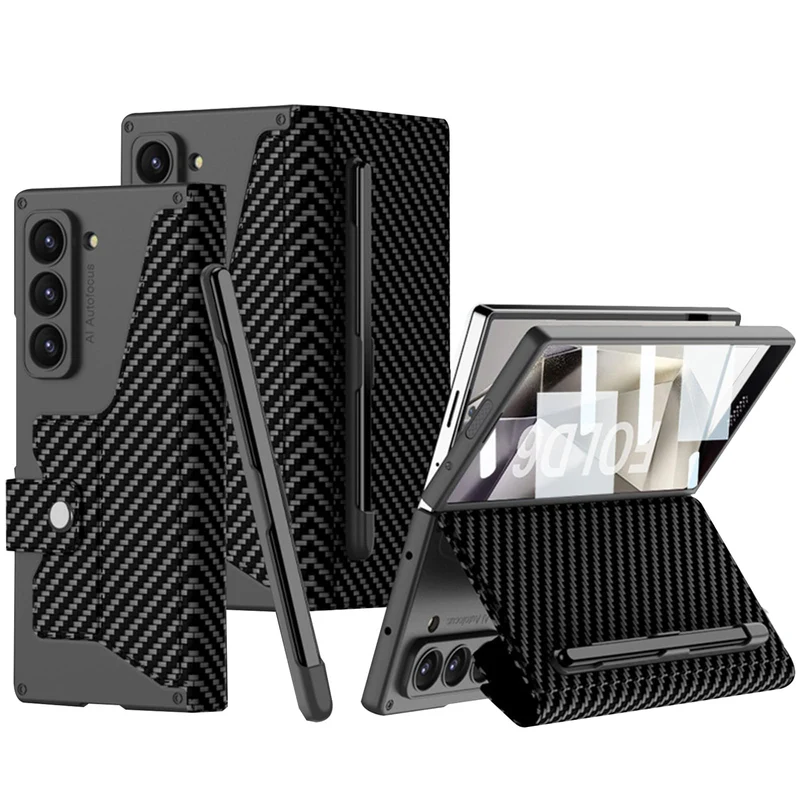 NINKI für Samsung Galaxy Z Fold 6 Wallet Case mit Kartenhalter, Kickstand, Kabelloses Laden Kompatib