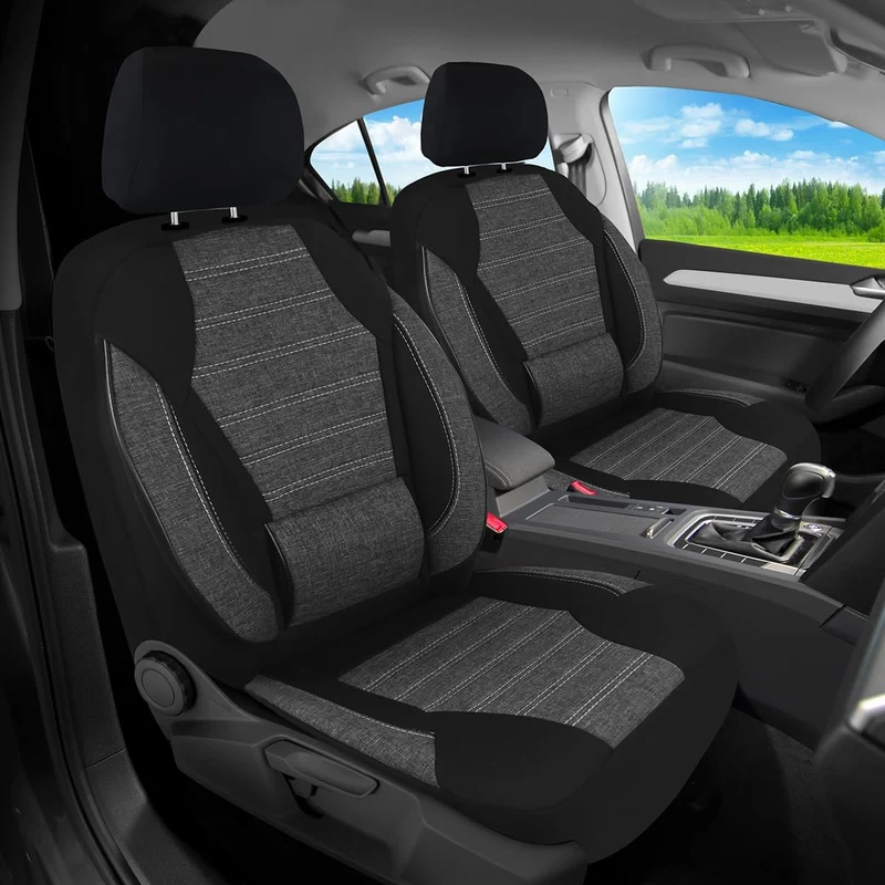 BREMER SITZBEZÜGE Mass Sitzbezüge Schonbezüge für Skoda Fabia 2 KT104 KT104 - Schwarz Fabia 2, KT104