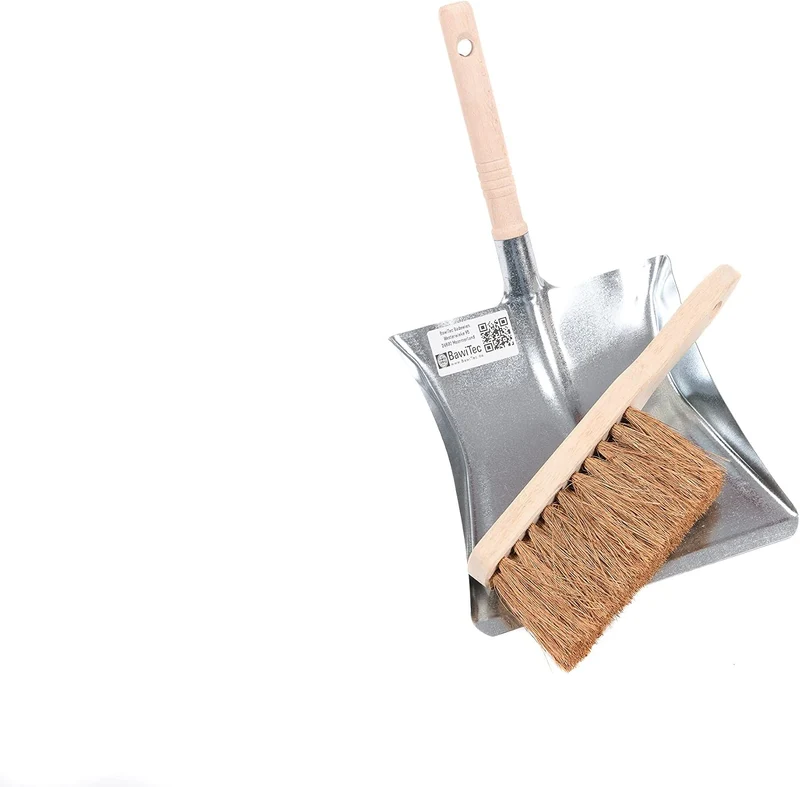 Qualitäts Kehrgarnituren Kehrsets von BawiTec Handfeger und Kehrschaufel Kehrblech mit Griff stabile