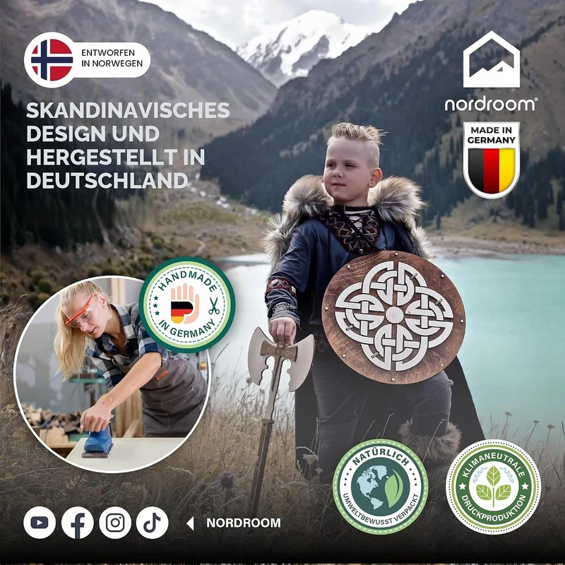 Kindergardroben mit 4 Haken - Wandgarderobe mit Tiermotiven für Kinderzimmer - Garderobenhaken aus H