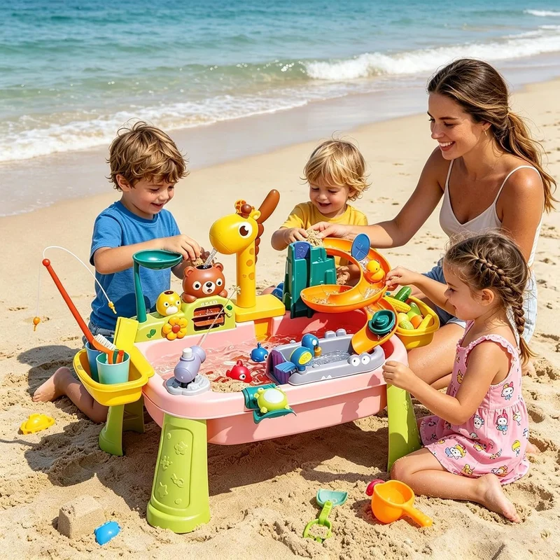 Generisch Kinder Wassertisch | Giraffen-Wasserhahn Angelspielzeug | Kinder-Waschbecken mit fliessend