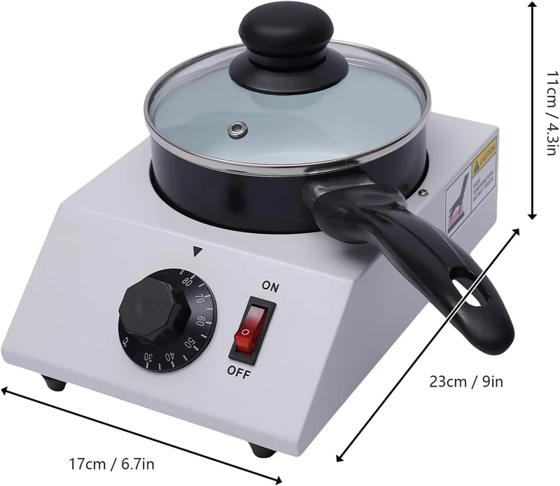 40W Elektrisches Schokofondue bis 2,2 Pfund Schokolade Schokofondue-Set Schokoladen-Fondue Einstellb