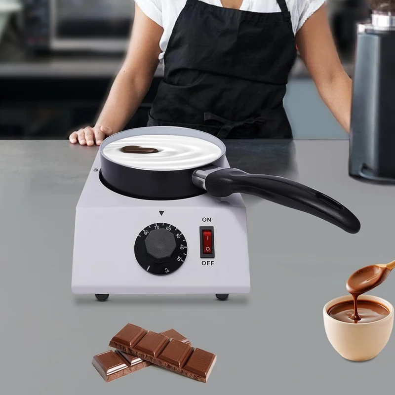 40W Elektrisches Schokofondue bis 2,2 Pfund Schokolade Schokofondue-Set Schokoladen-Fondue Einstellb